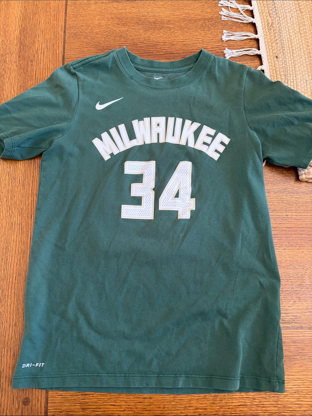 Nike Green Milwaukee #34 Men's Dri-FIT Tee